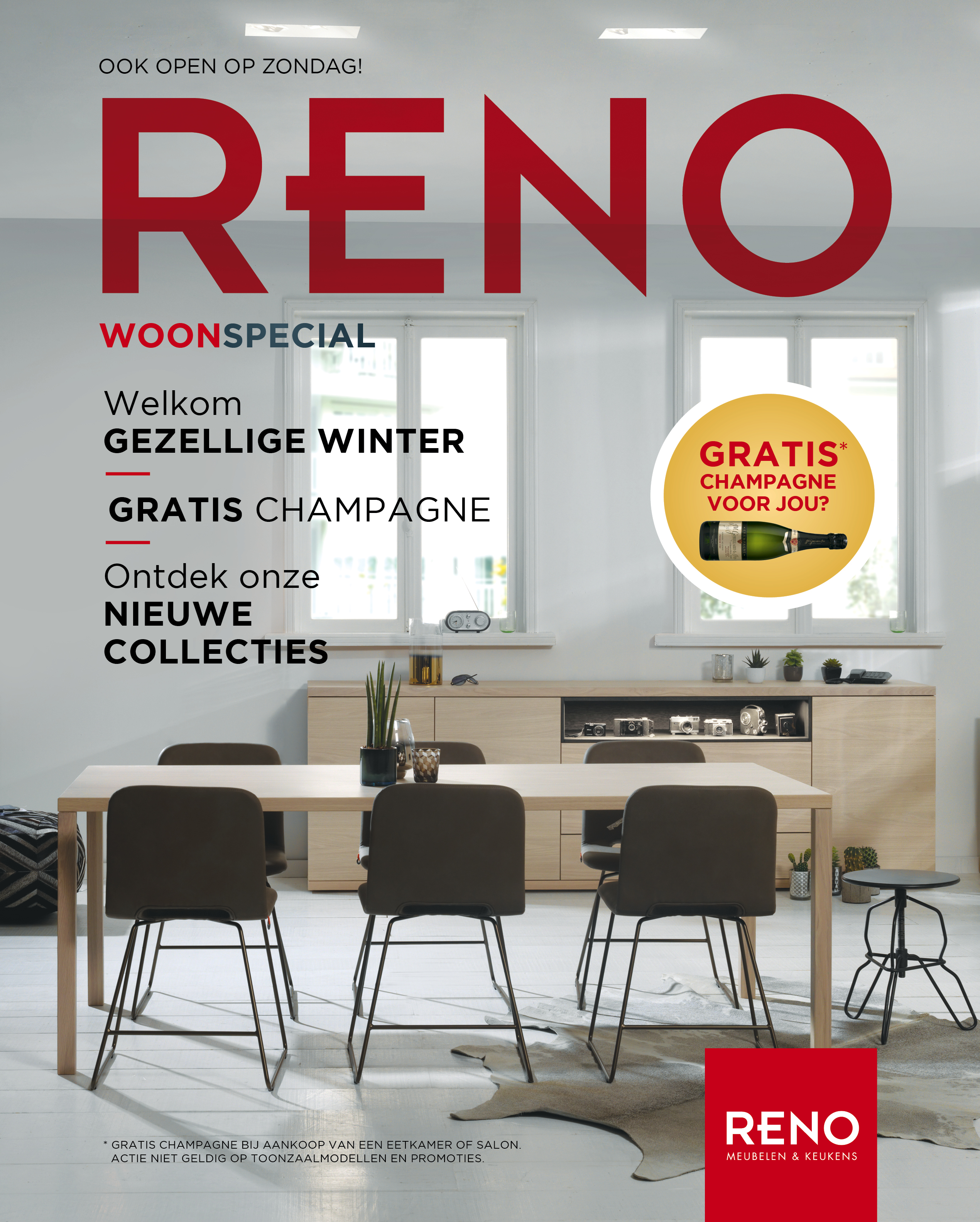 Reno. meubelen & keukens voor elk budget. Woonkamer gordijnen deco